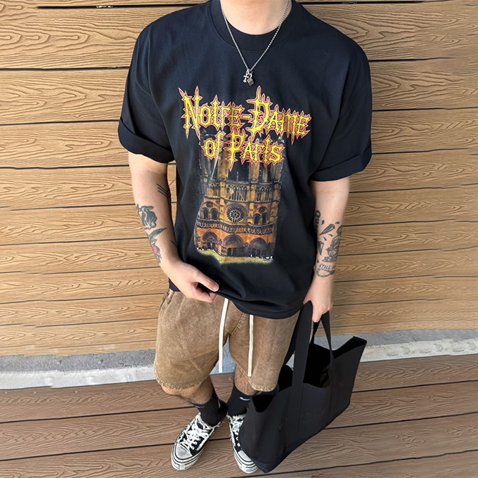balenciaga metal logo print t-shirt